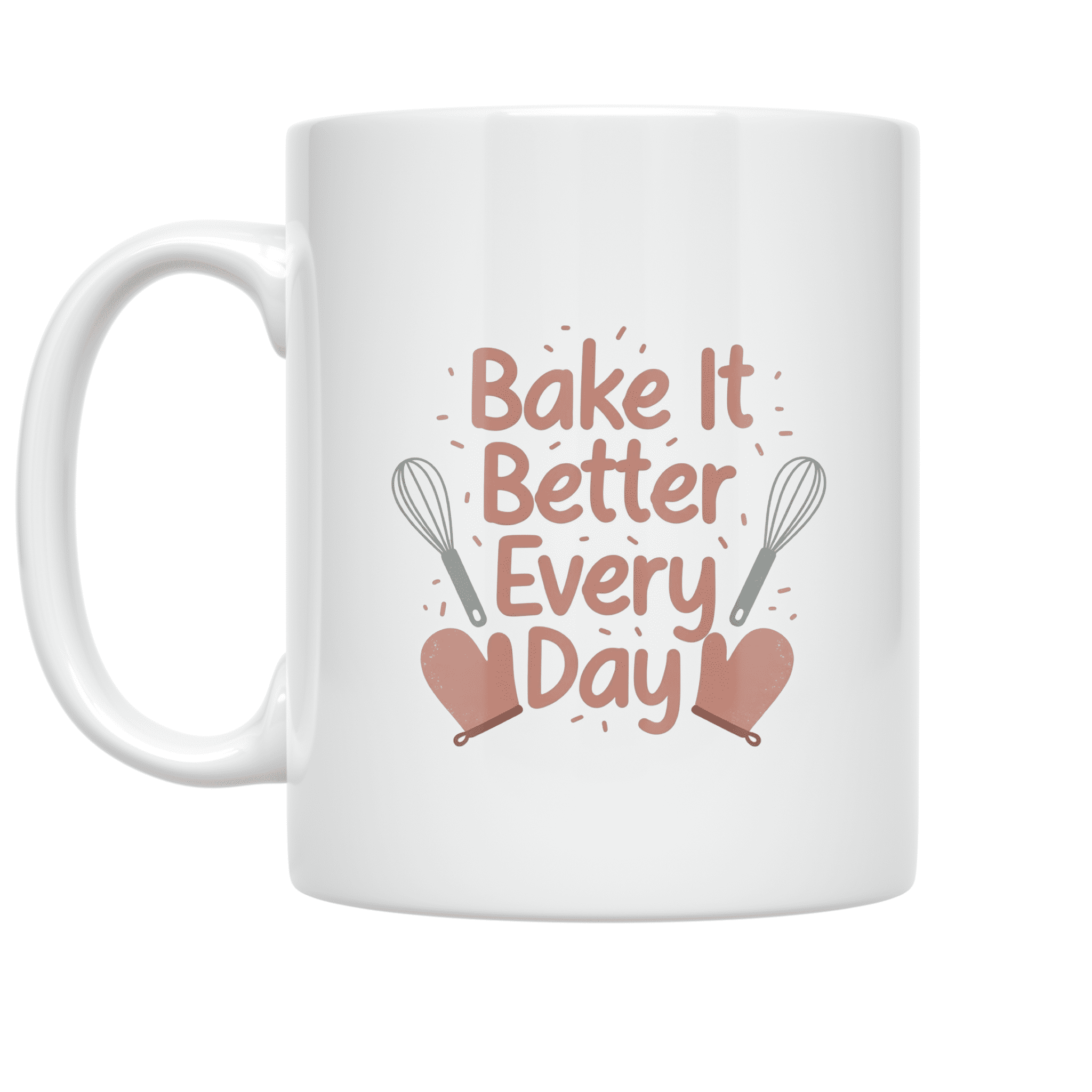 16 oz mug with spoon set Ebros Whimsical White Dog With Brown Ears Ceramic Coffee Mug With Spoo–  Ebros Gift main image 1