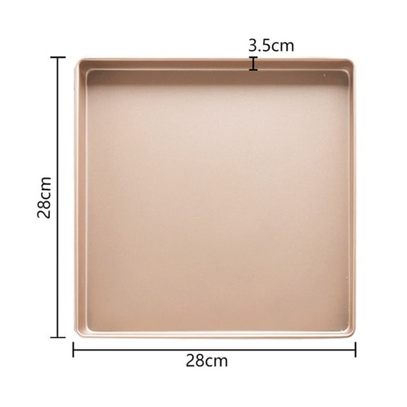 Bake Perfect Cakes Every Time with This Nonstick Square Cake Tin Made from Carbon Steel Material (Square)