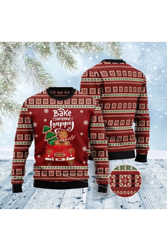 Bake Someone Happy Ugly Christmas Sweater, Christmas Sweater, Ugly Sweater, Funny Xmas Sweaters