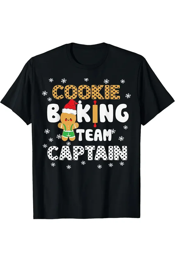 Bake Squad Christmas Cookie Team Captain Holiday Baking Crew Unisex T-Shirt up to size 5XL