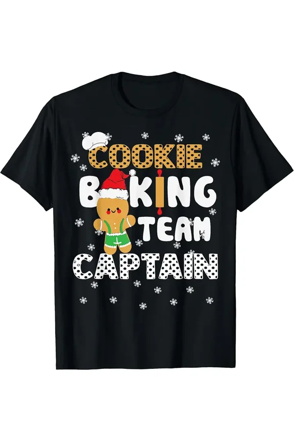 Bake Squad Cookie Baking Team Captain Holiday Christmas Fun Unisex T-Shirt up to size 5XL