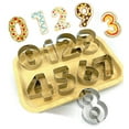 thumbnail image 1 of Bakeable Baking molds for oven Reusable 09 Number Cookie Cutters Set 10 Piece Grade Stainless Dishwasher Number Shapes For Baking Cookies Fondant Cakes Pastries DIY For Birthday, 1 of 6