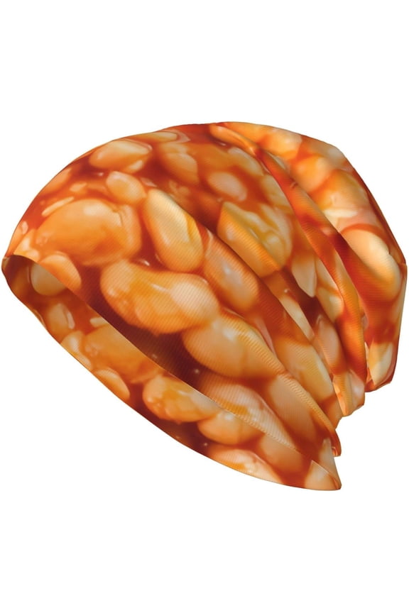 Baked Beans Baggy Slouchy Beanie Chemo Hat Cancer Headwear Knitted Hats Scarf Nightcap for Women Men