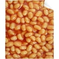 thumbnail image 1 of Baked Beans Blanket Throw Super Soft and Cozy Blankets for Home Decoration, Couch, Bed, Sofa 60"x50" Medium for Teen for All Seasons, 1 of 6
