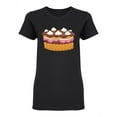 thumbnail image 1 of Baked Chocolate Cake Shaped T-Shirt Women -Image by Shutterstock, Female Small, 1 of 2
