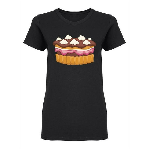Baked Chocolate Cake Shaped T-Shirt Women -Image by Shutterstock, Female Small