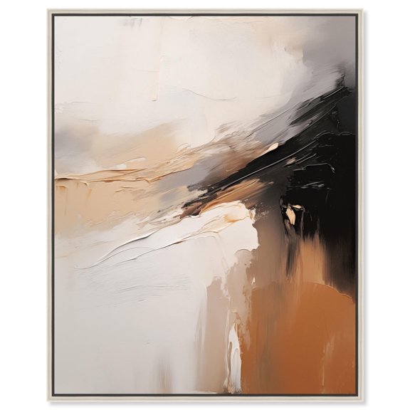 Baked Clay II Canvas Statement Abstract by Art Remedy, Silver Frame, 20 x 24