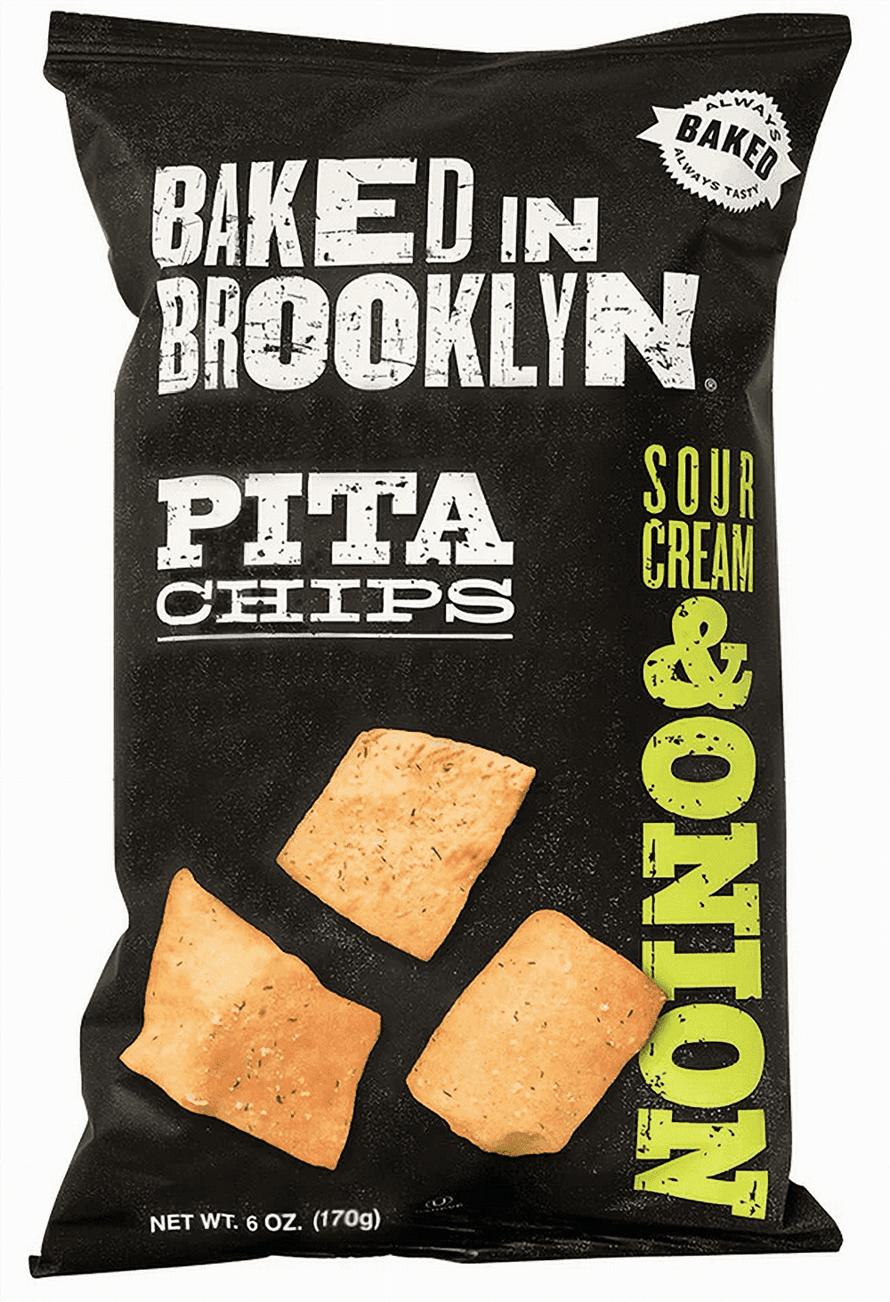 Baked In Brooklyn Sour Cream And Onion Pita Chips Baked Never Fried 6 Ounce Bag