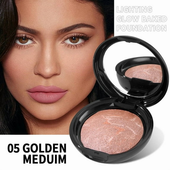 Baked Luminous Setting Powder, Oil Control Correcting Foundation, Waterproof and Long-Lasting Coverage, Natural Smooth Lightweight for All Skin Tones