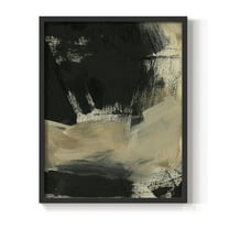 Baked Paintstrokes VI Framed Print in Black Solid Wood Framed Print No Nail Hanging