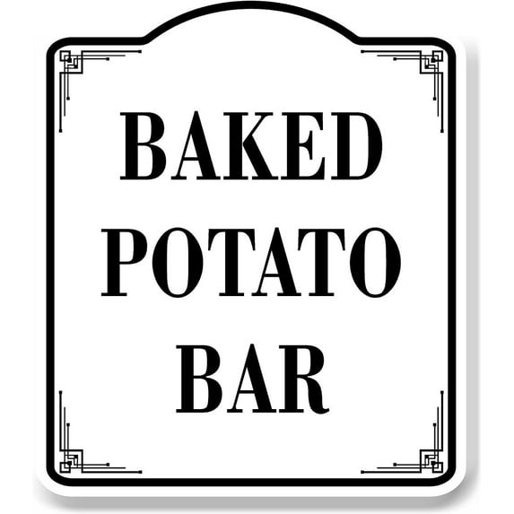 Baked Potato Bar WB Aluminum Composite Sign 8.5''x10''