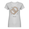 thumbnail image 1 of Baked Pretzel Icon Shaped T-Shirt Women -Image by Shutterstock, Female Large, 1 of 2
