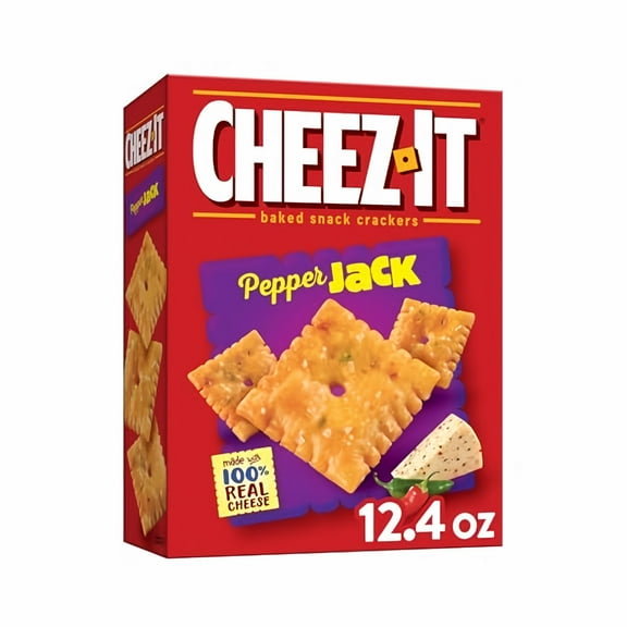 Cheez-It Baked Snack Crackers Pepper Jack 12.4 oz (Pack of 5)