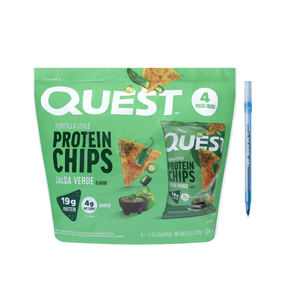 Baked Tortilla Style Salsa Verde Flavor Protein Chips 1.1 oz 4ct