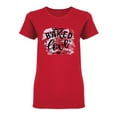 thumbnail image 1 of Baked With Love Phrase Design Shaped Tee Women's -Image by Shutterstock, 1 of 2