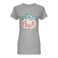 thumbnail image 1 of Baked With Love Quote Design Shaped T-Shirt Women -Image by Shutterstock, Female Large, 1 of 2