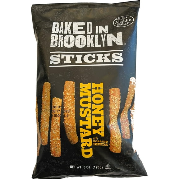 Baked in Brooklyn, No Trans Fat, No MSG, Honey Mustard Bread Stick Snacks 6oz