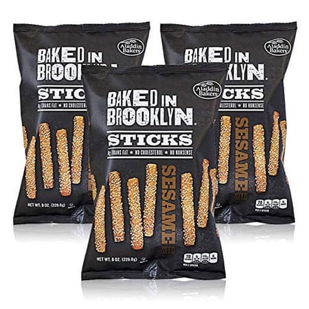 Baked in Brooklyn Sticks 0g Trans Fat No Cholesterol No Nonsense Certified Kosher - Sesame 8 oz 3 pack