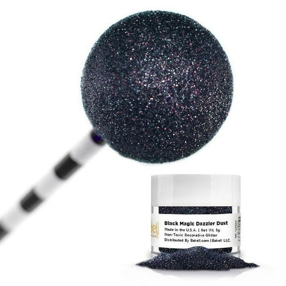 Bakell - Black Magic Dazzler Dust - Arts and Crafts Glitter - Extreme Sparkle, 5g Jar