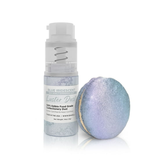 Bakell - Blue Iridescent Luster Dust and Cake Paint - Fine Metallic Sheen, 4g Spray Pump