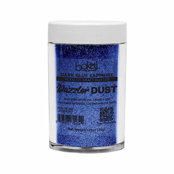 Bakell - Dark Blue Sapphire Ultra Fine Metallic Craft Glitter Dazzler Dust - 35g Jar