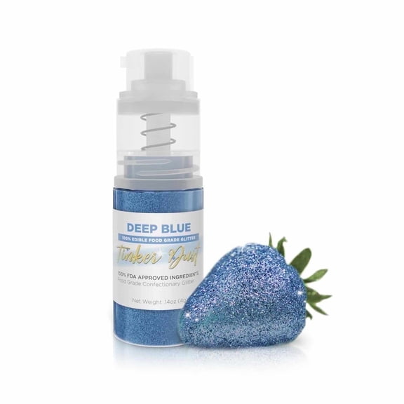Bakell - Tinker Dust Deep Blue Edible Glitter - Vibrant Sparkle, 4g Spray Pump
