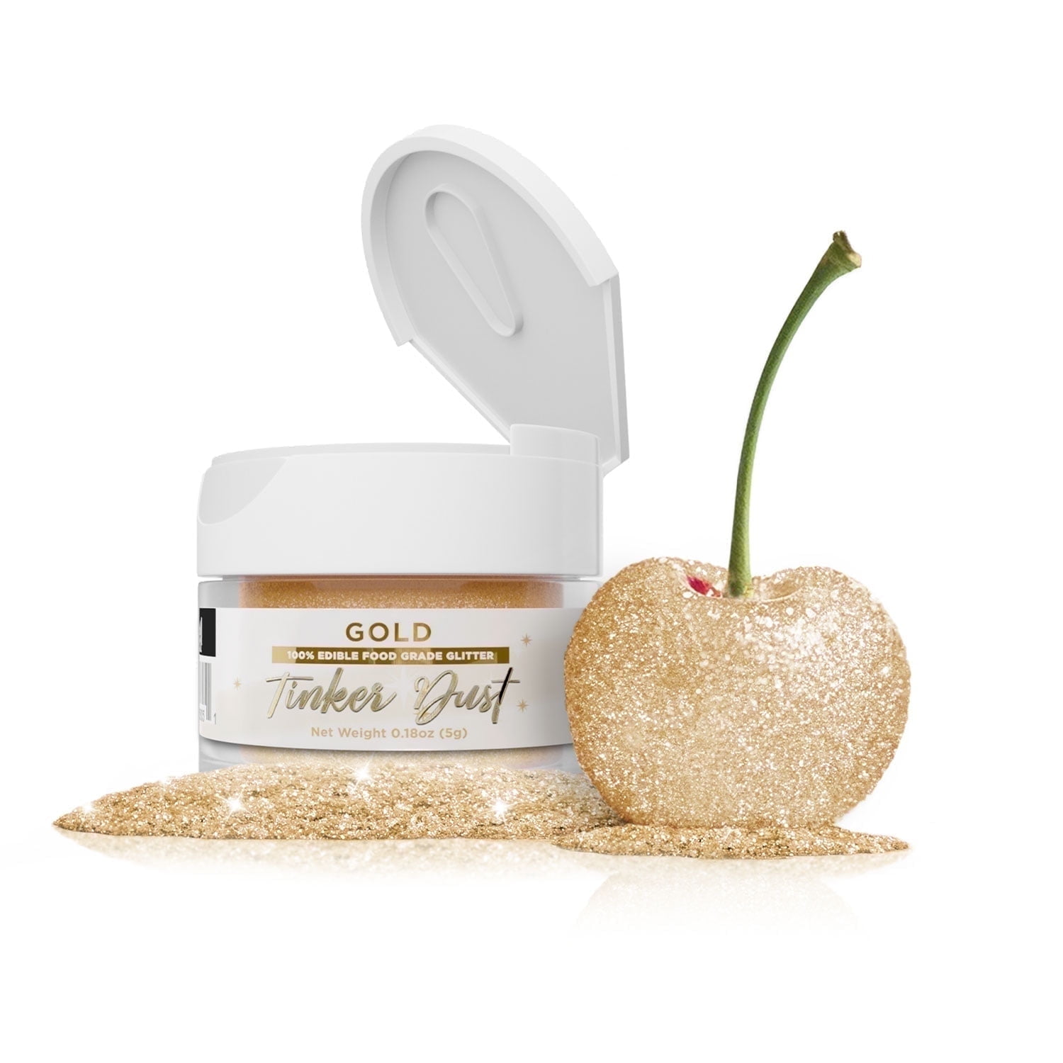 Bakell - Tinker Dust Gold Edible Cake Glitter - Vibrant Sparkle, 5g Jar