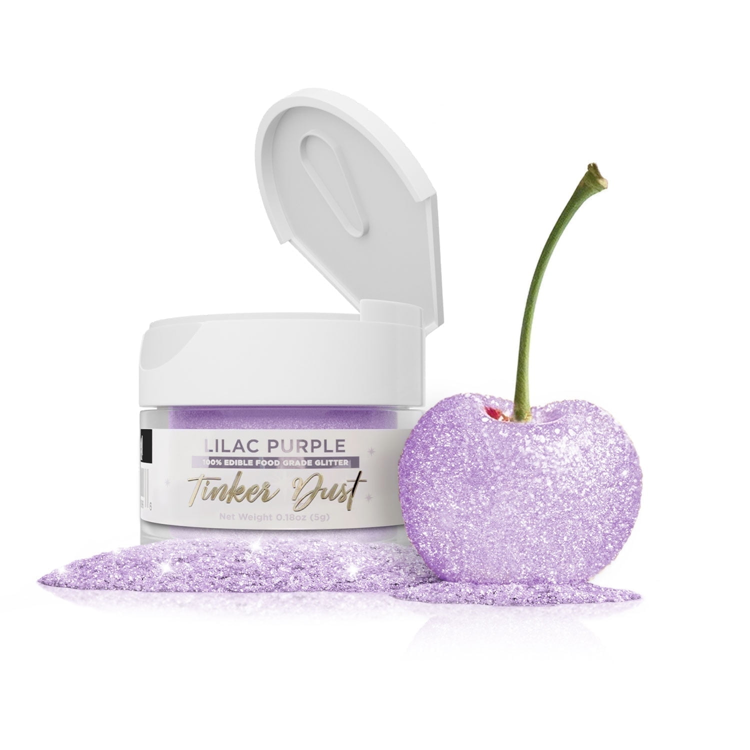 Bakell - Tinker Dust Lilac Edible Glitter - Vibrant Sparkle, 5g Jar