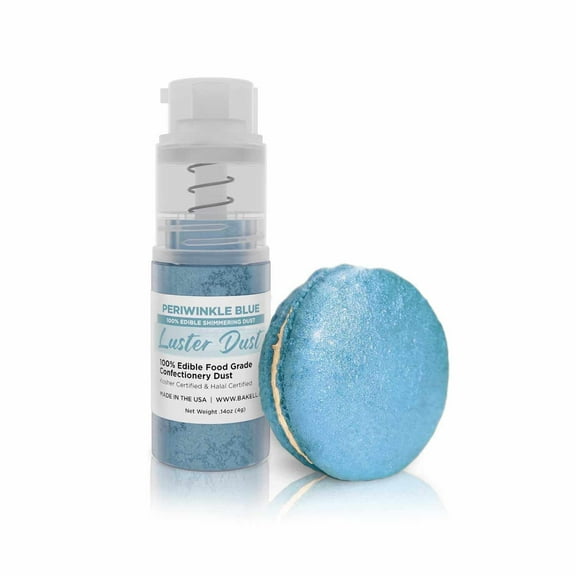 Bakell - Periwinkle Blue Luster Dust and Cake Paint - Fine Metallic Sheen, 4g Spray Pump