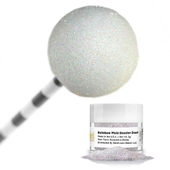 Bakell - Rainbow Pixie Dazzler Dust - Arts and Crafts Glitter - Extreme Sparkle, 5g Jar