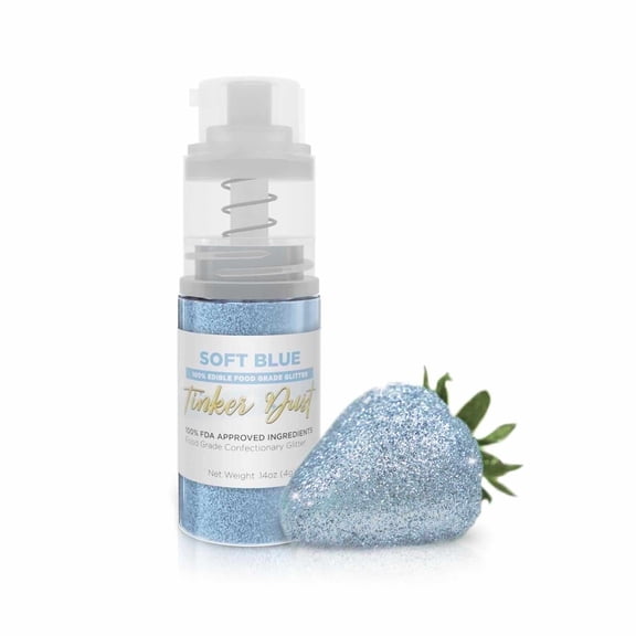 Tinker Dust Soft Blue Edible Glitter - Vibrant Sparkle, 4g Pump