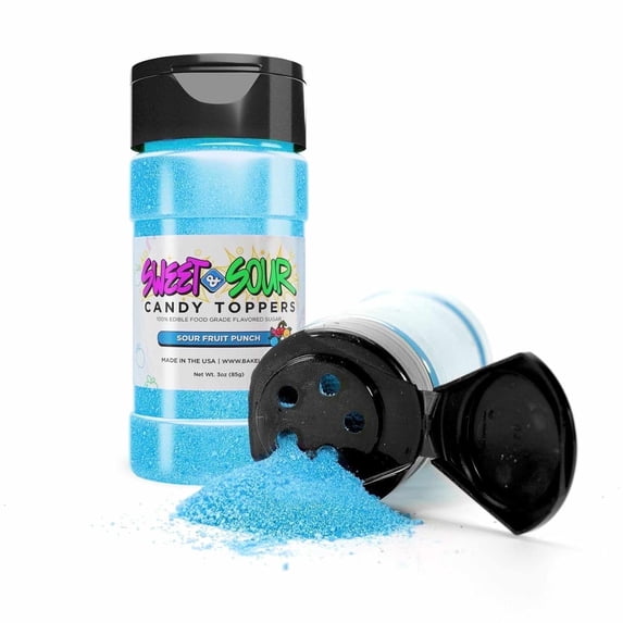 Bakell - Sour Fruit Punch Candy Powder Topper - Tangy Zest, 1x 85g Shaker Jar