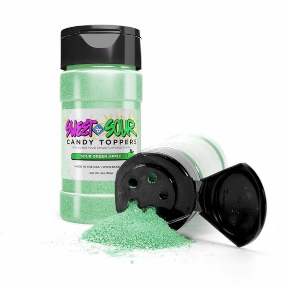 Bakell - Sour Apple Candy Powder Topper - Tangy Zest, 1x 85g Shaker Jar