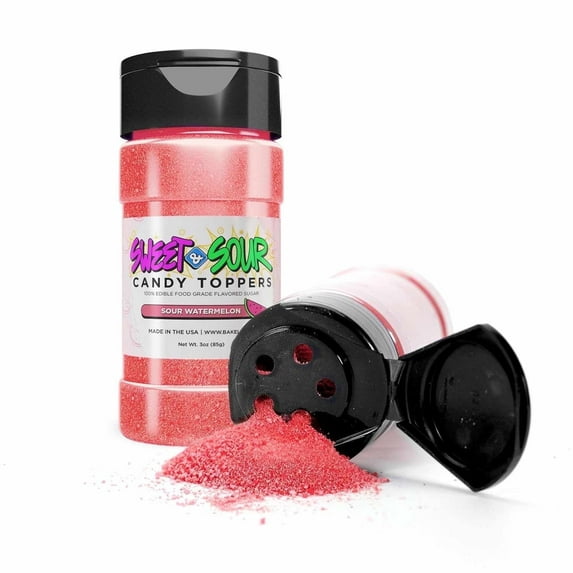 Bakell - Sour Watermelon Candy Powder Topper - Tangy Zest, 1x 85g Shaker Jar
