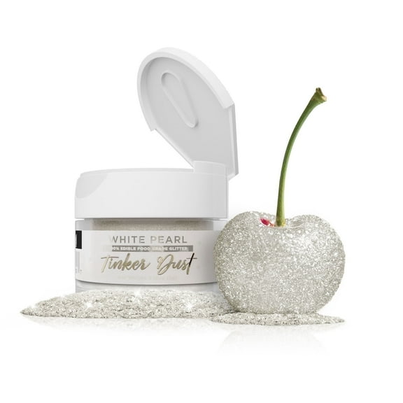 Bakell - Tinker Dust White Pearl Edible Glitter - Vibrant Sparkle, 5g Jar