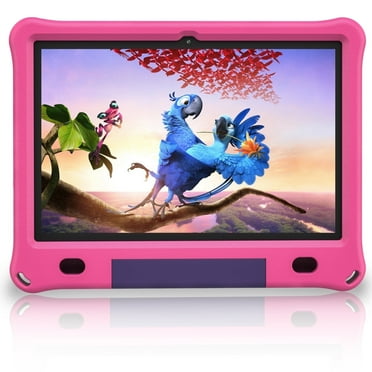 Baken Android 14 Kids Tablet 10.1 inch with Case, 3GB, 64GB, IPS Touch Screen, Quad-Core,1280x800 | Wi-Fi6 | 6000mAh | Google Certified(Pink)