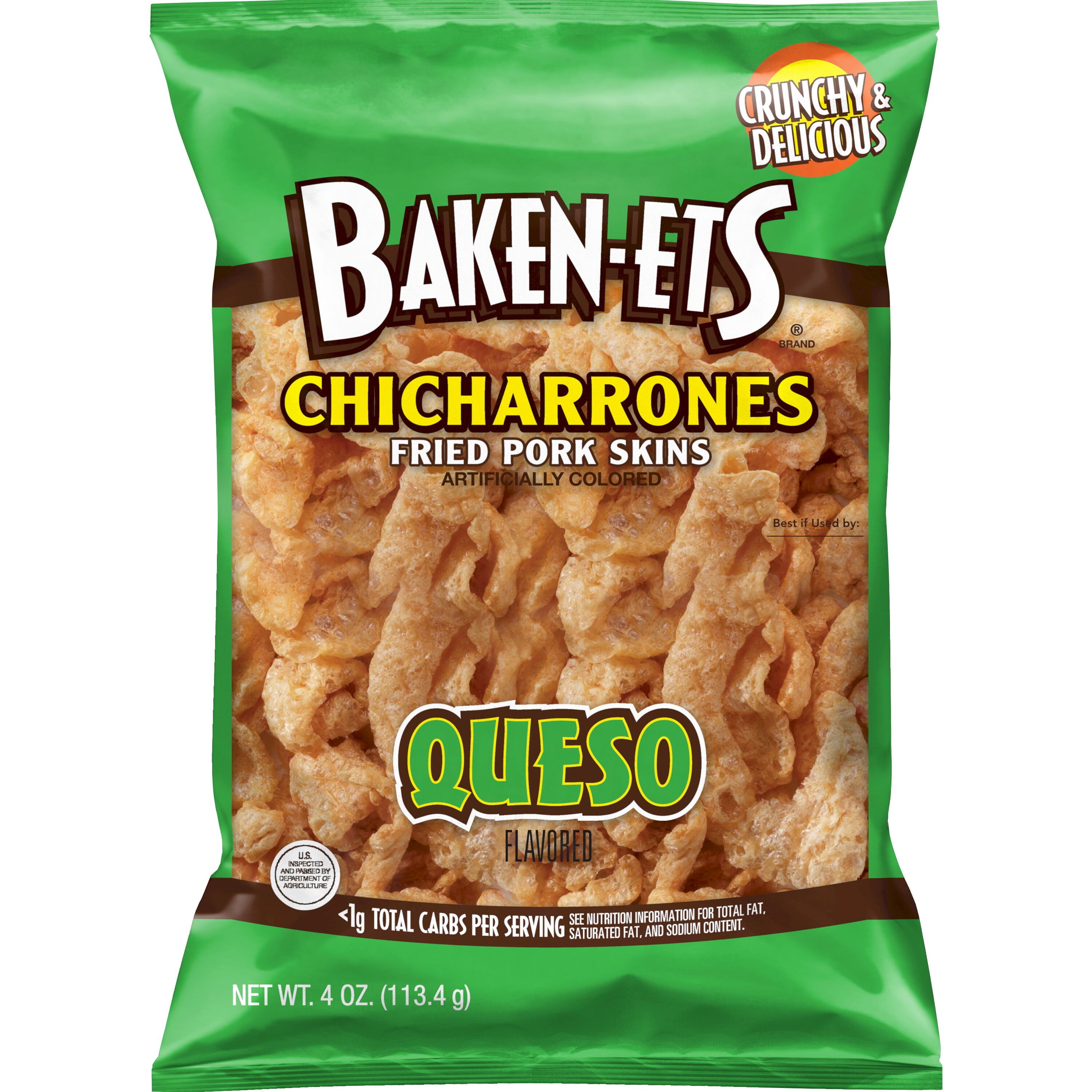 Queso Flavored Pork Rinds, 4oz Bag, Single Pack