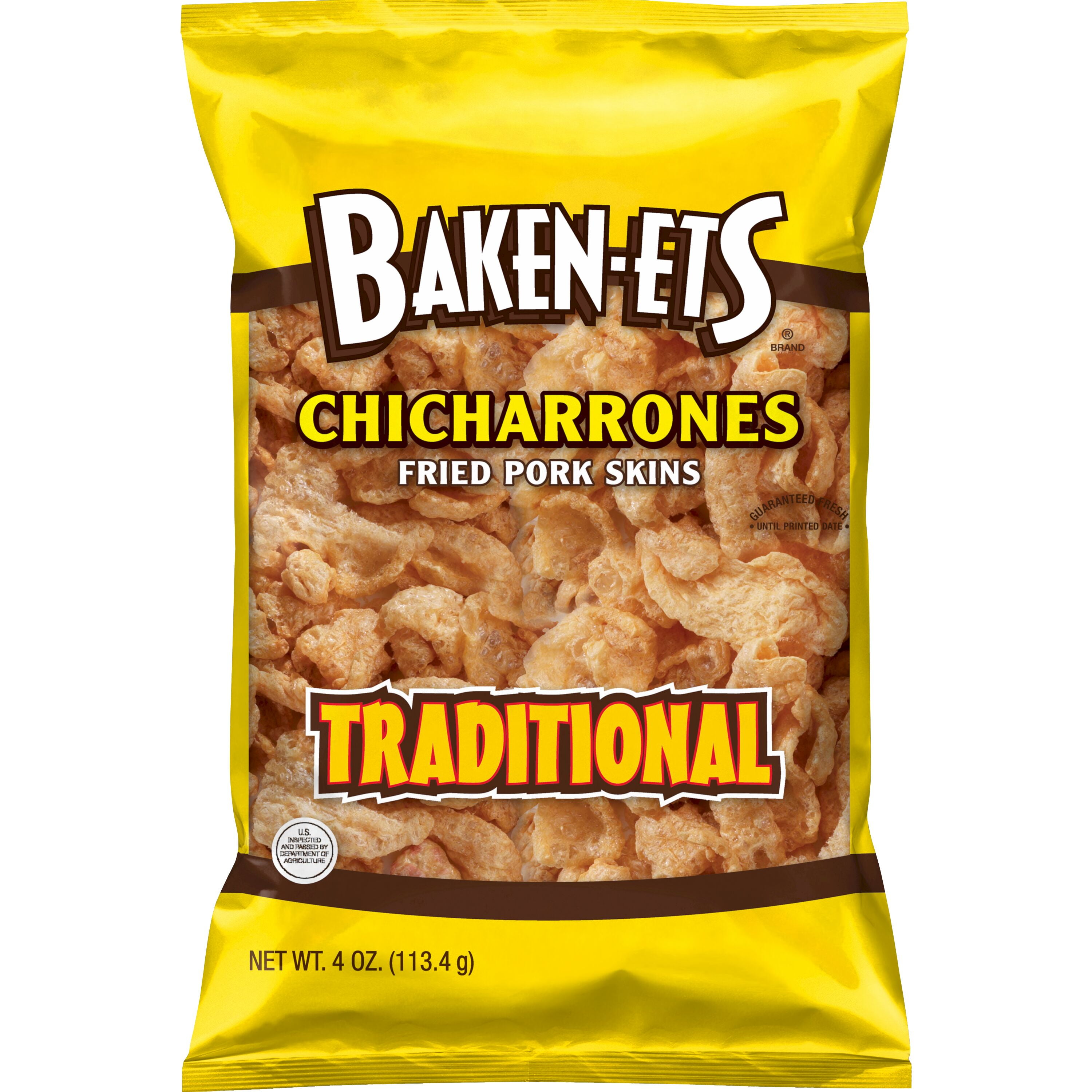 Traditional Chicharrones Fried Pork Skins, 4 oz