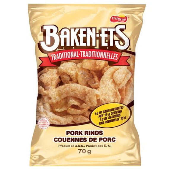 Baken-ets Bacon Flavoured Smoked Pork Rinds 70g (2.5 oz) | Low Carb, Gluten Free