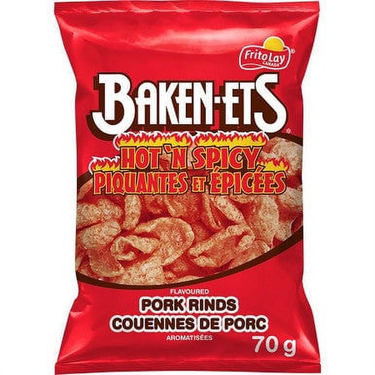 Hot & Spicy Pork Rinds, 70g/2.5oz bag {Imported from Canada