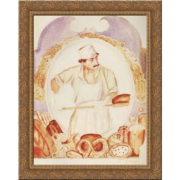 Baker 24x20 Gold Ornate Wood Framed Canvas Art by Boris Kustodiev