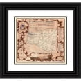 thumbnail image 1 of Baker 28x26 Black Ornate Wood Framed with Double Matting Museum Art Print Titled - Jonas Estate Antigua Caribbean - Baker 1821, 1 of 4