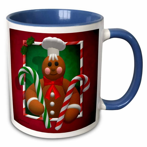 3drose, Baker 5, 15oz Two-tone Blue Mug