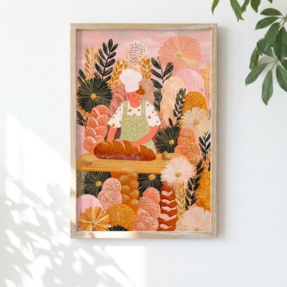 Baker Art Print, Unframed Paper Poster 8x10in