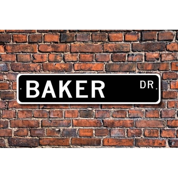 Baker Baker Gift Baker sign Baker decor Gift for Baker Bakery sign Bakery decor Metal Aluminum Sign - Size: 16 x 4 Inches