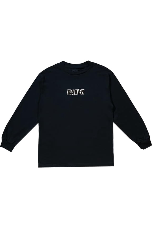 Brand Logo Long Sleeve Shirt Small Navy