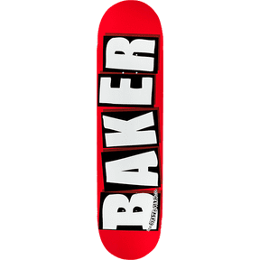 Baker Brand Logo Mini Skateboard Deck 7.3 Red White (Deck Only)