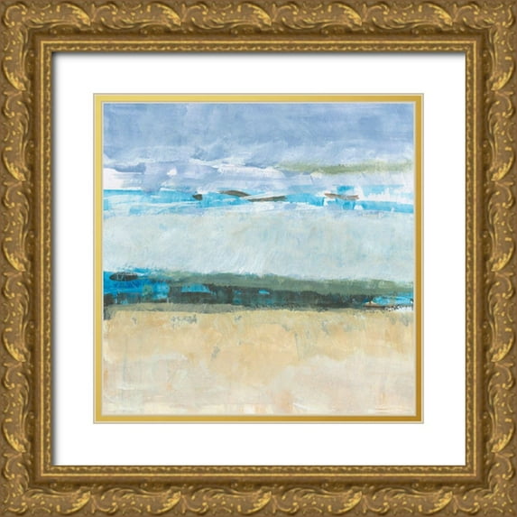 Baker, Bronwyn 15x15 Gold Ornate Wood Framed with Double Matting Museum Art Print Titled - Detour 1