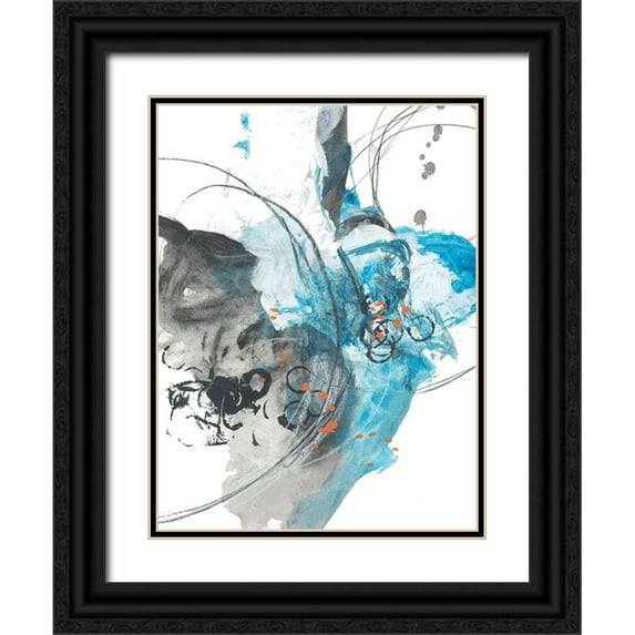 Baker, Bronwyn 15x18 Black Ornate Wood Framed with Double Matting Museum Art Print Titled - Indigo Field No. 2