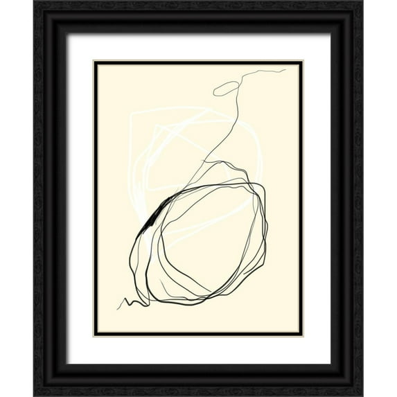 Baker, Bronwyn 25x32 Black Ornate Wood Framed with Double Matting Museum Art Print Titled - Threaded No. 2